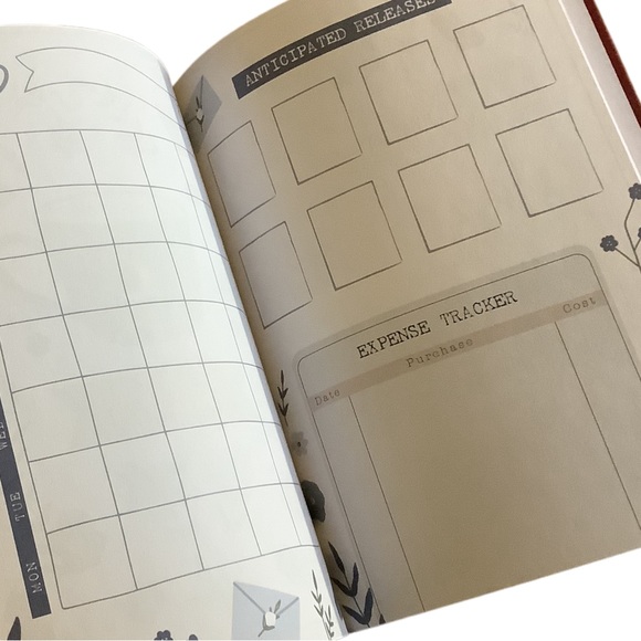 Reading Journal Planner New Hardback TBR - Picture 3 of 15